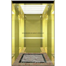 Ascenseur d&#39;ascenseur de passager Gold Mirror Etching Hl-X-054